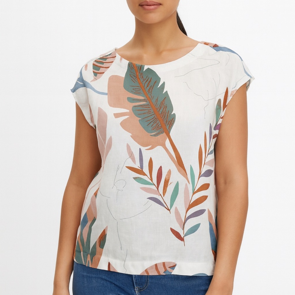 Cynthia Rowley Multicolor Linen Blouse